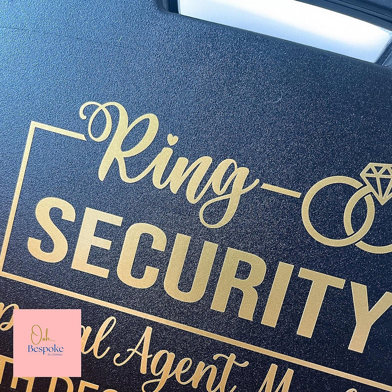 Personalised Page Boy Ring Security Box