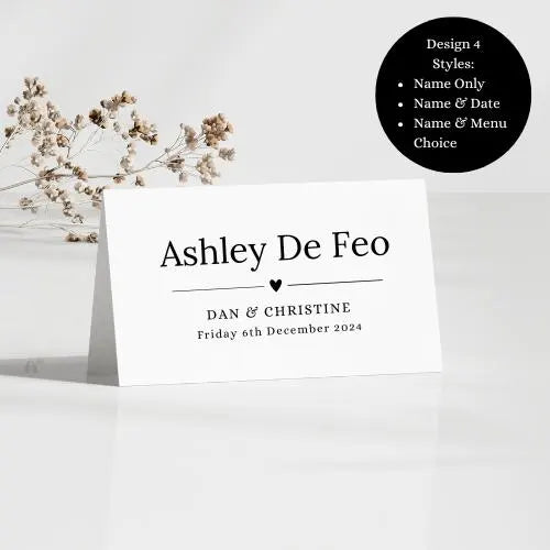 Wedding Tent-Fold Place Cards