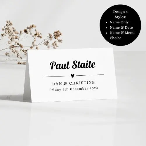 Wedding Tent-Fold Place Cards