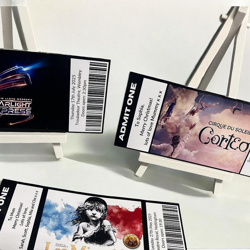 Personalised Surprise Gift Ticket for Events, Shows, Concerts, Days Out