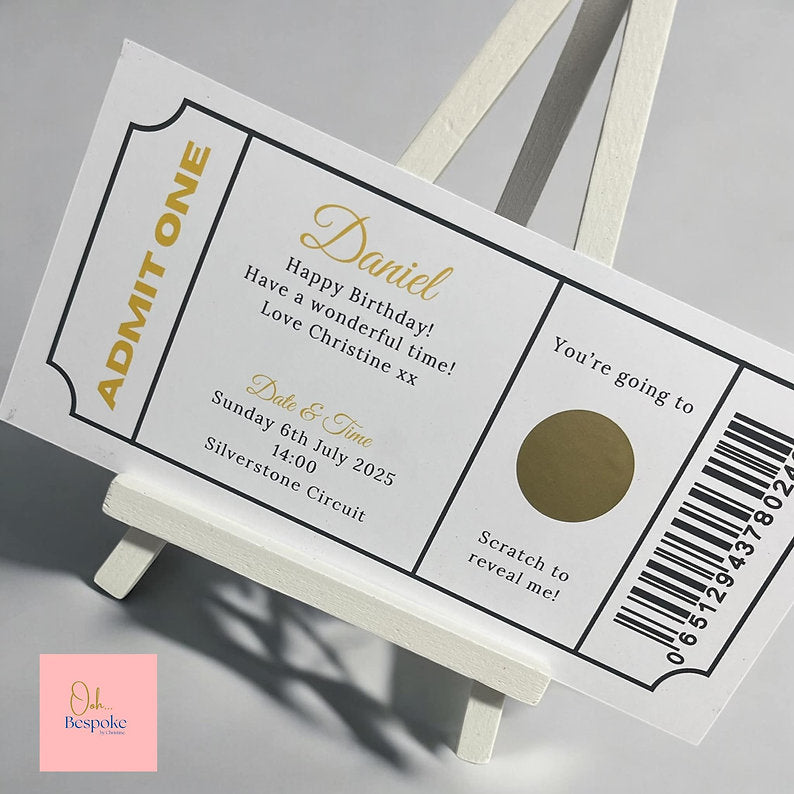 Scratch Reveal Surprise Gift Ticket