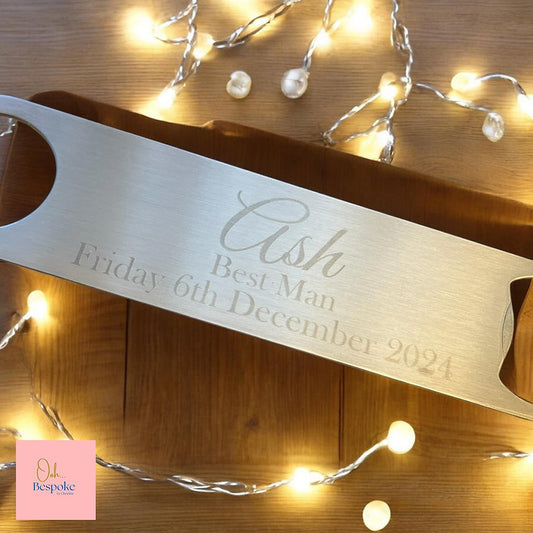 Personalised Metal Bar Blade Bottle Opener