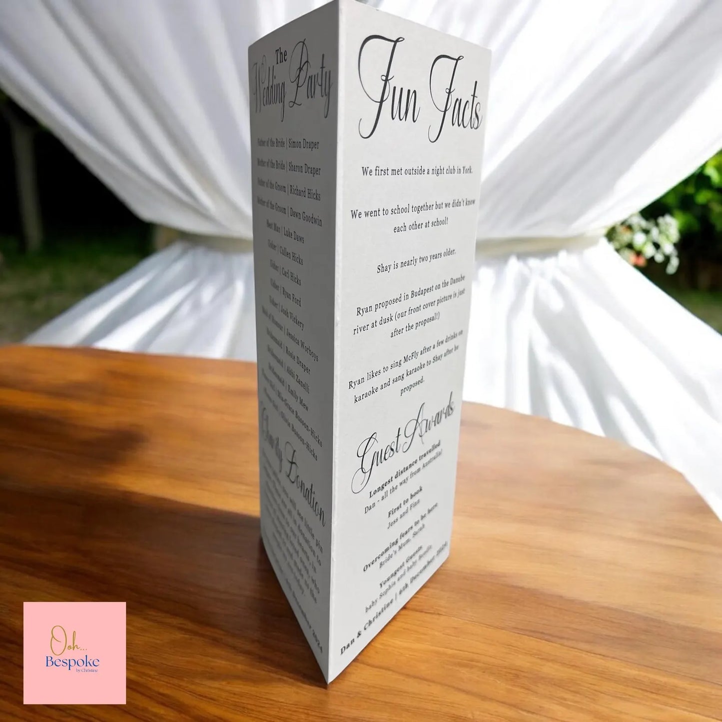 Wedding Table Numbers / Wedding Tri-Fold Table Talkers