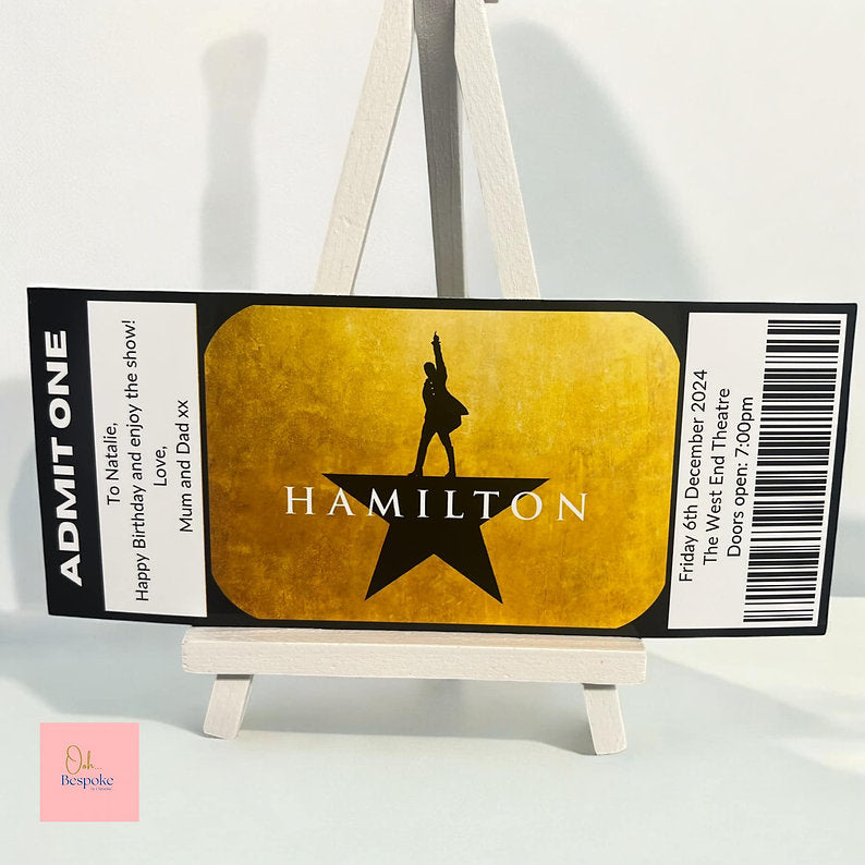 Personalised Surprise Gift Ticket for Events, Shows, Concerts, Days Out