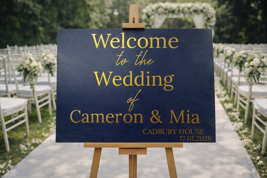 Handcrafted Wedding Signage in 16mm Plywood with 3D or Vinyl Lettering
