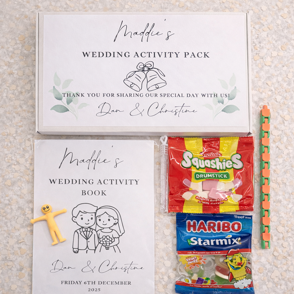 Personalised Wedding Activity Pack for Children – Kids Wedding Entertainment