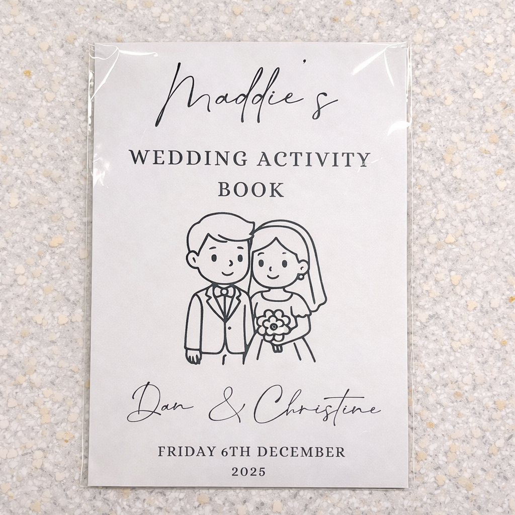 Personalised Wedding Activity Pack for Children – Kids Wedding Entertainment