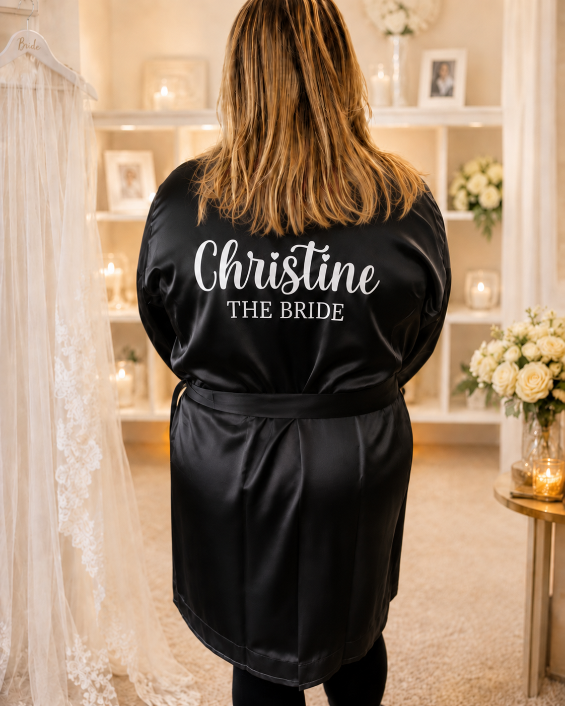Personalised Satin Bridal Robes | Bride & Bridesmaid Wedding Robes