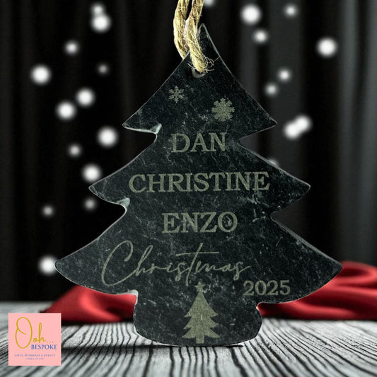 Slate Christmas Baubles