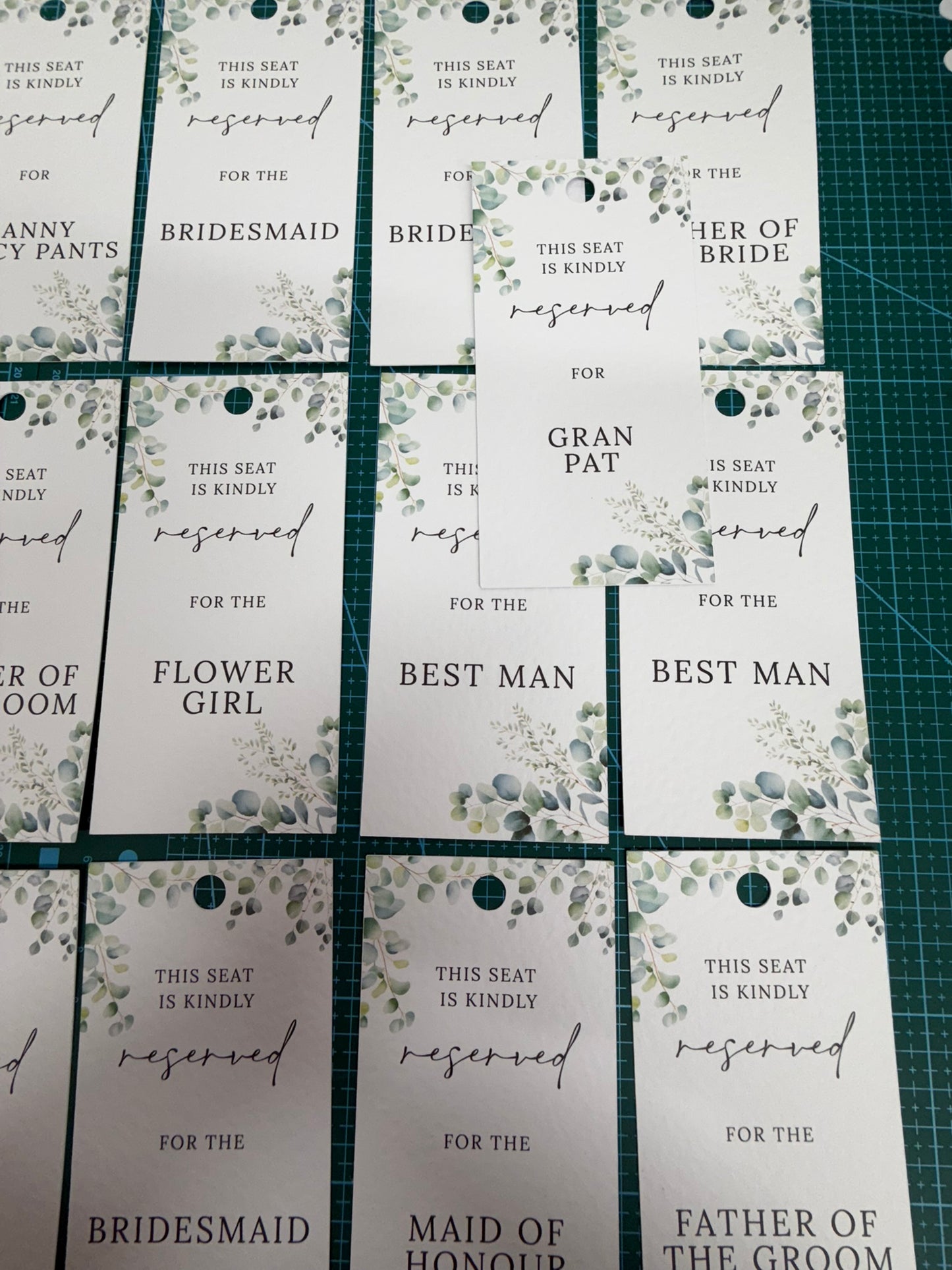 Reserved Seating Tags