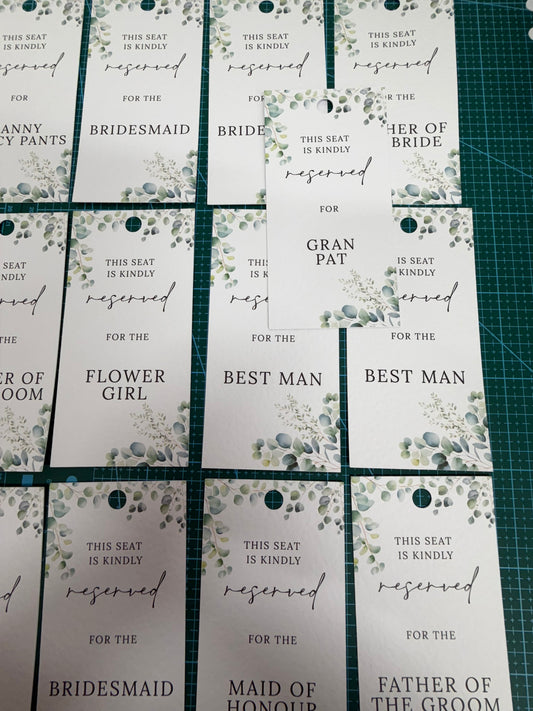 Reserved Seating Tags