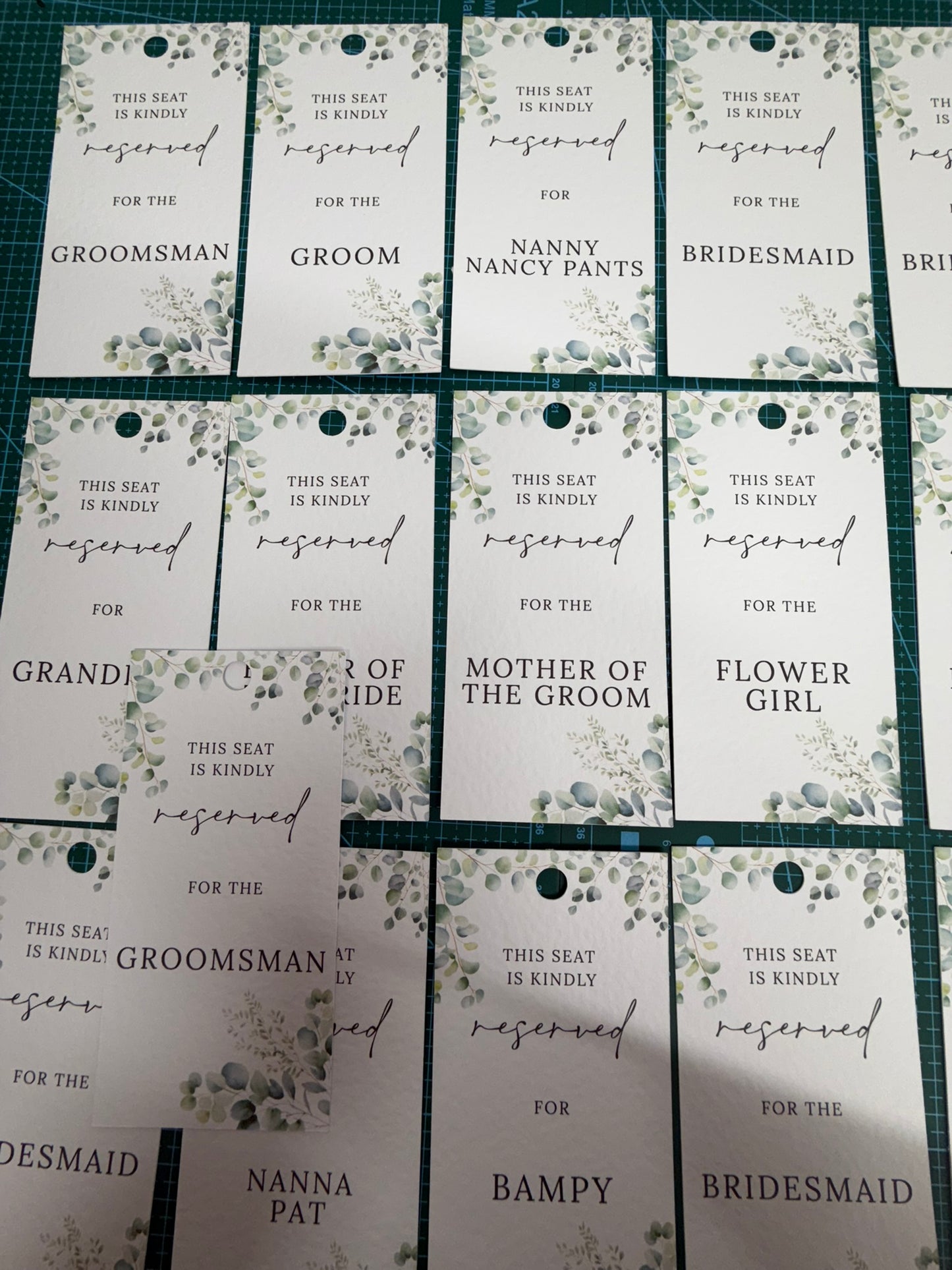 Reserved Seating Tags
