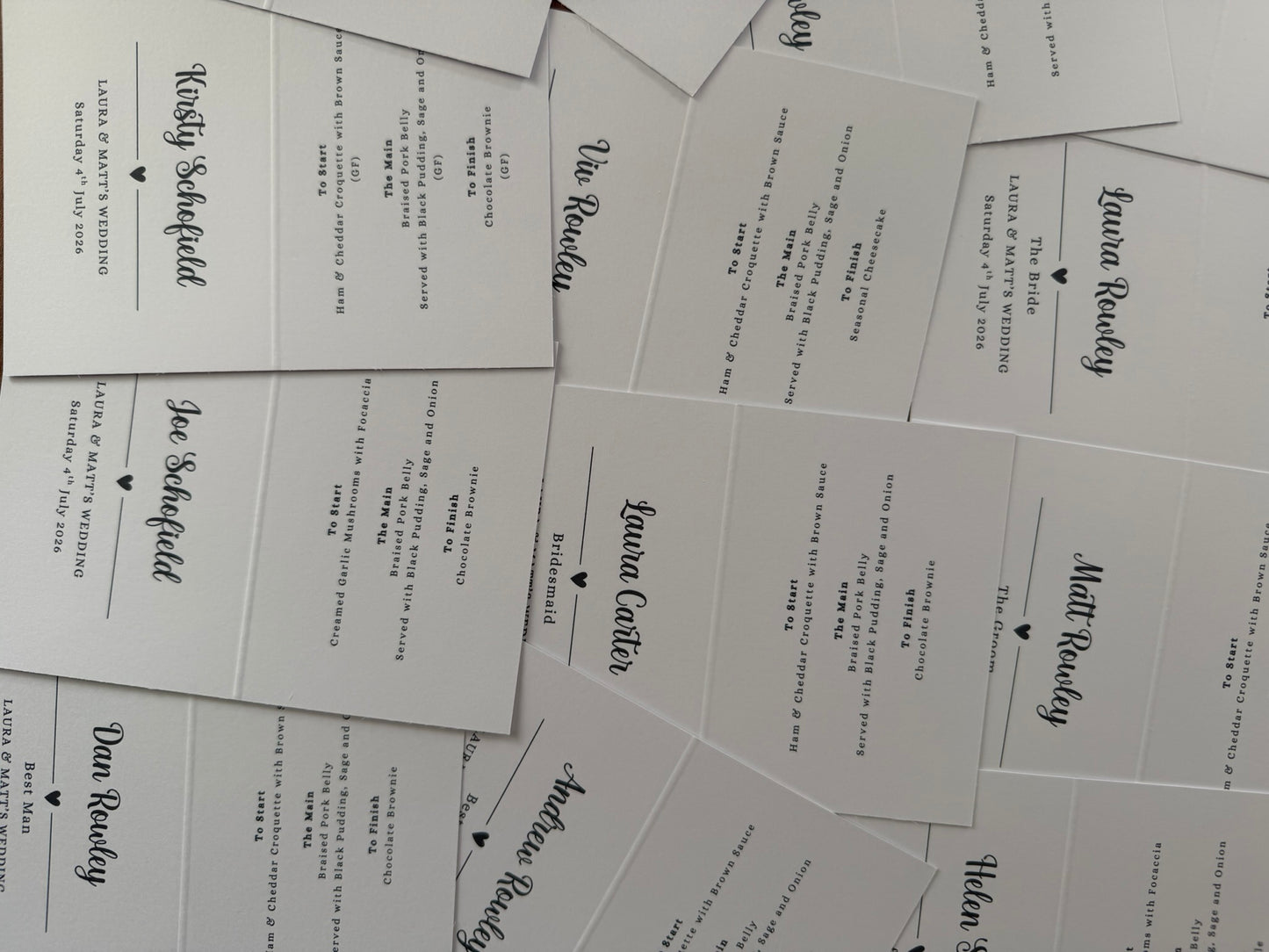 Tent-Fold Place Cards