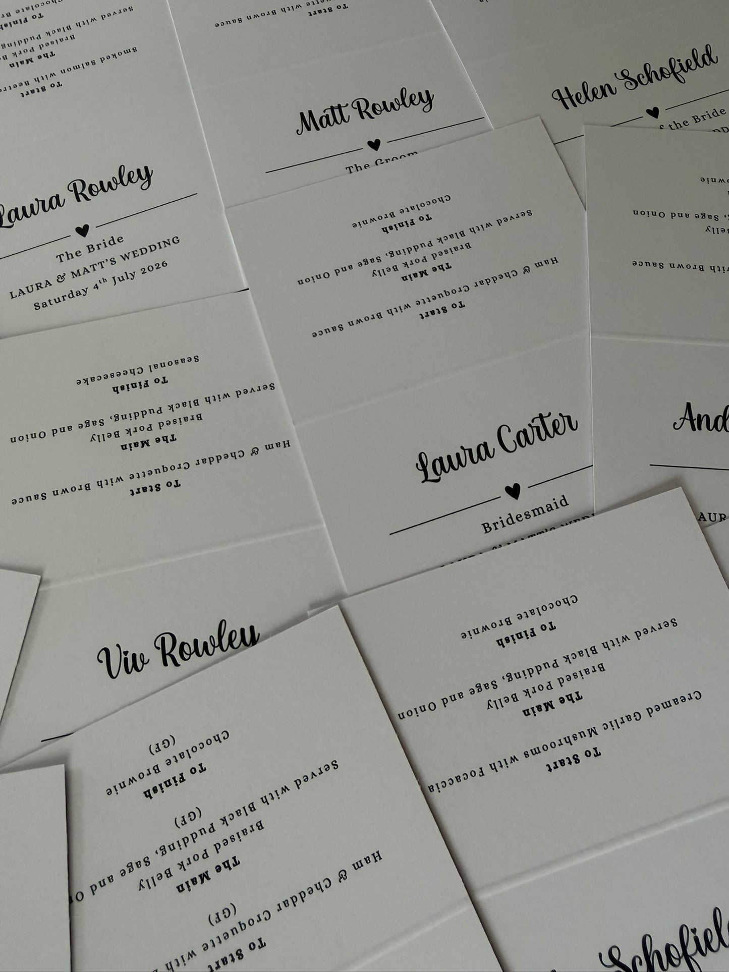 Tent-Fold Place Cards