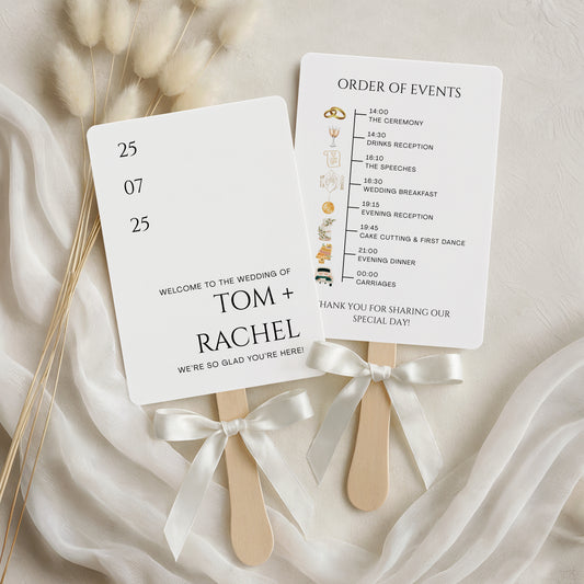 Wedding Order of the Day Fans