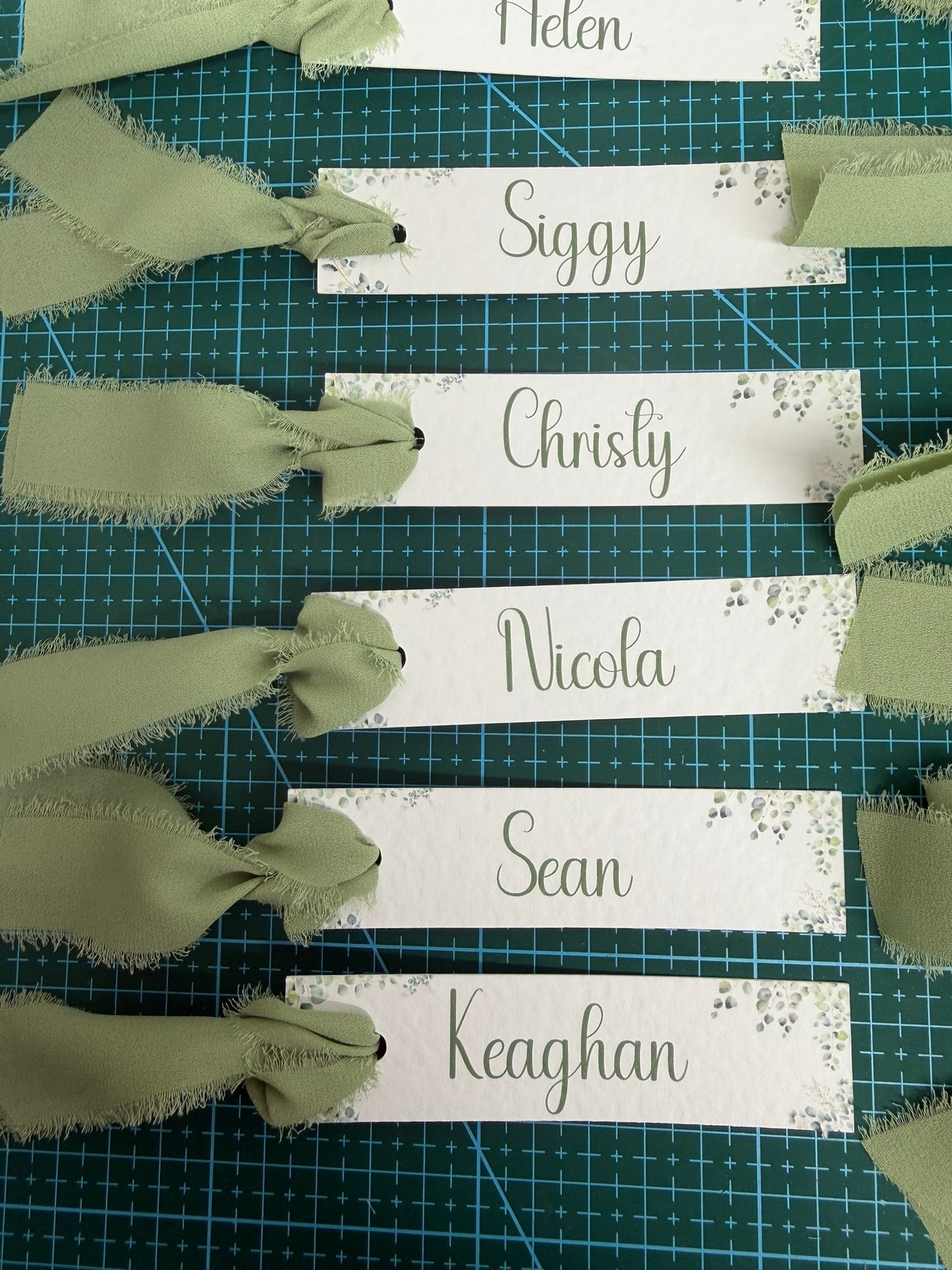 Personalised Flat Lay Wedding Place Names