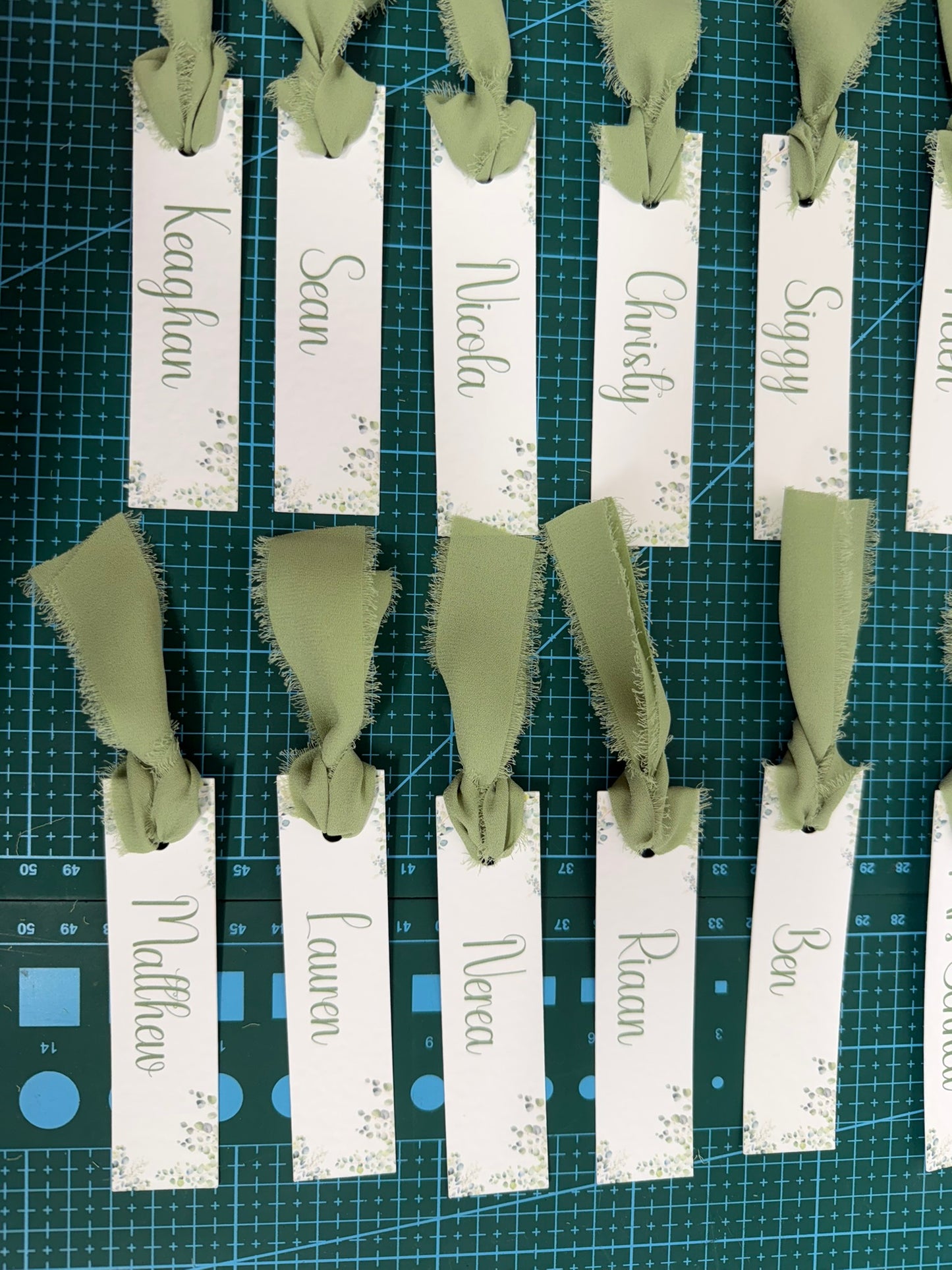 Personalised Flat Lay Wedding Place Names