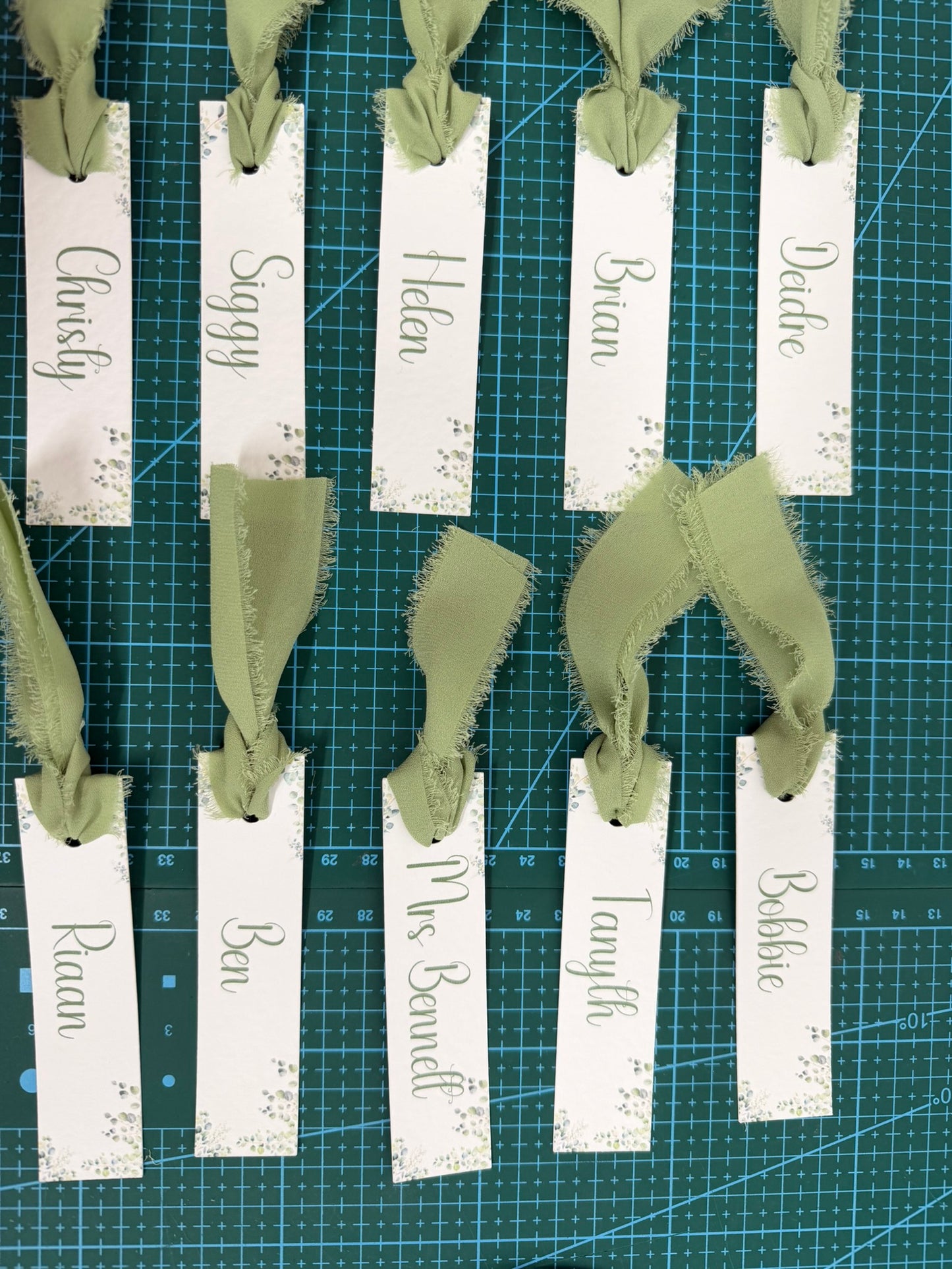 Personalised Flat Lay Wedding Place Names