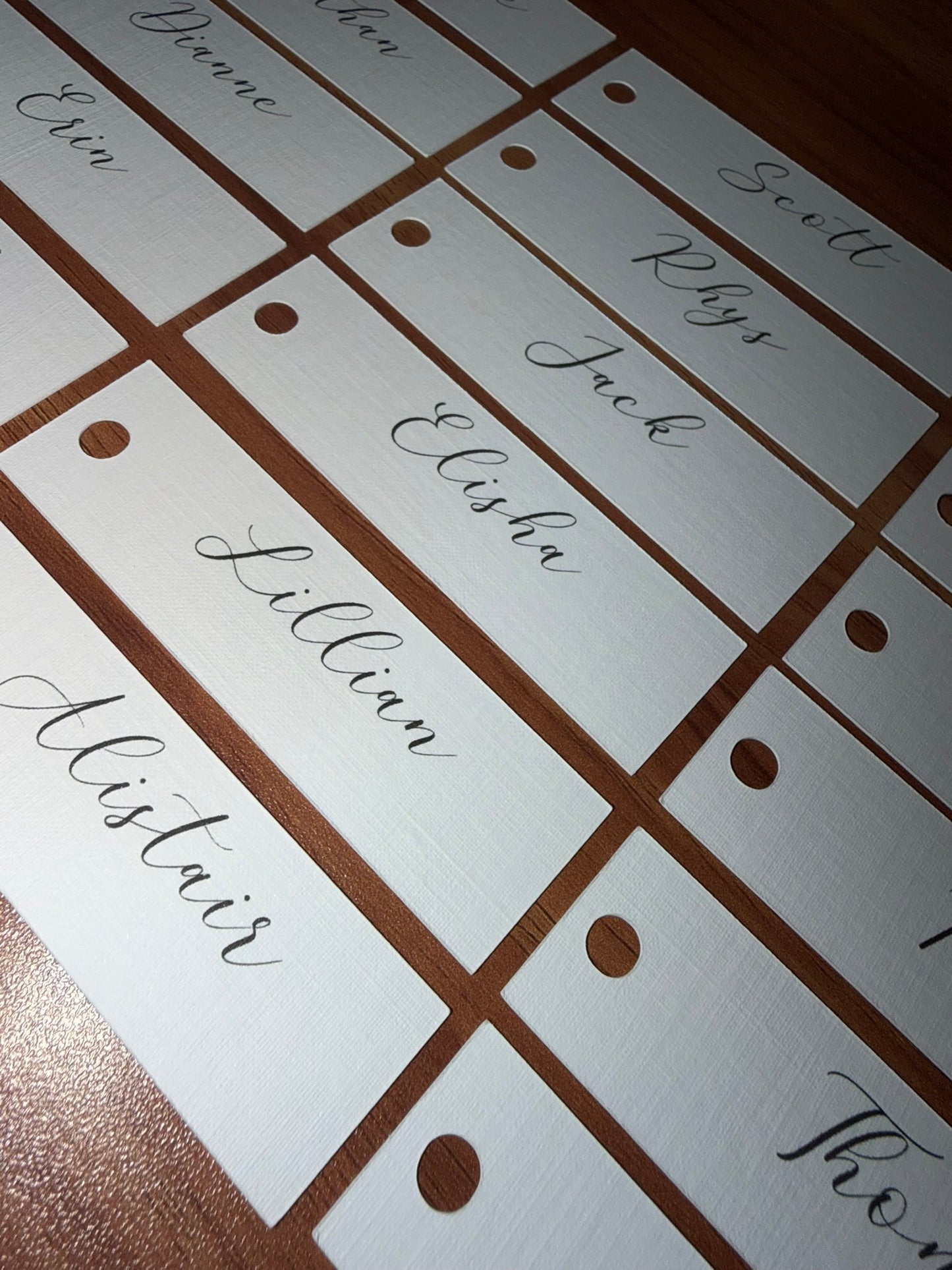 Personalised Flat Lay Wedding Place Names