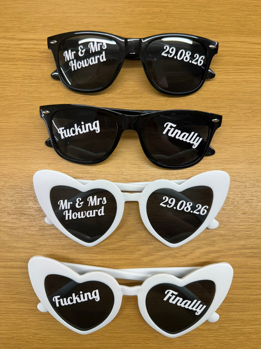 Personalised Wedding Sunglasses