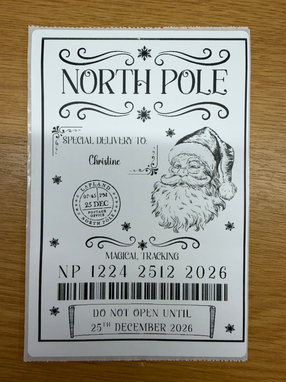 Personalised Santa Delivery Labels – 4x6 Thermal Stickers | Pack of 10
