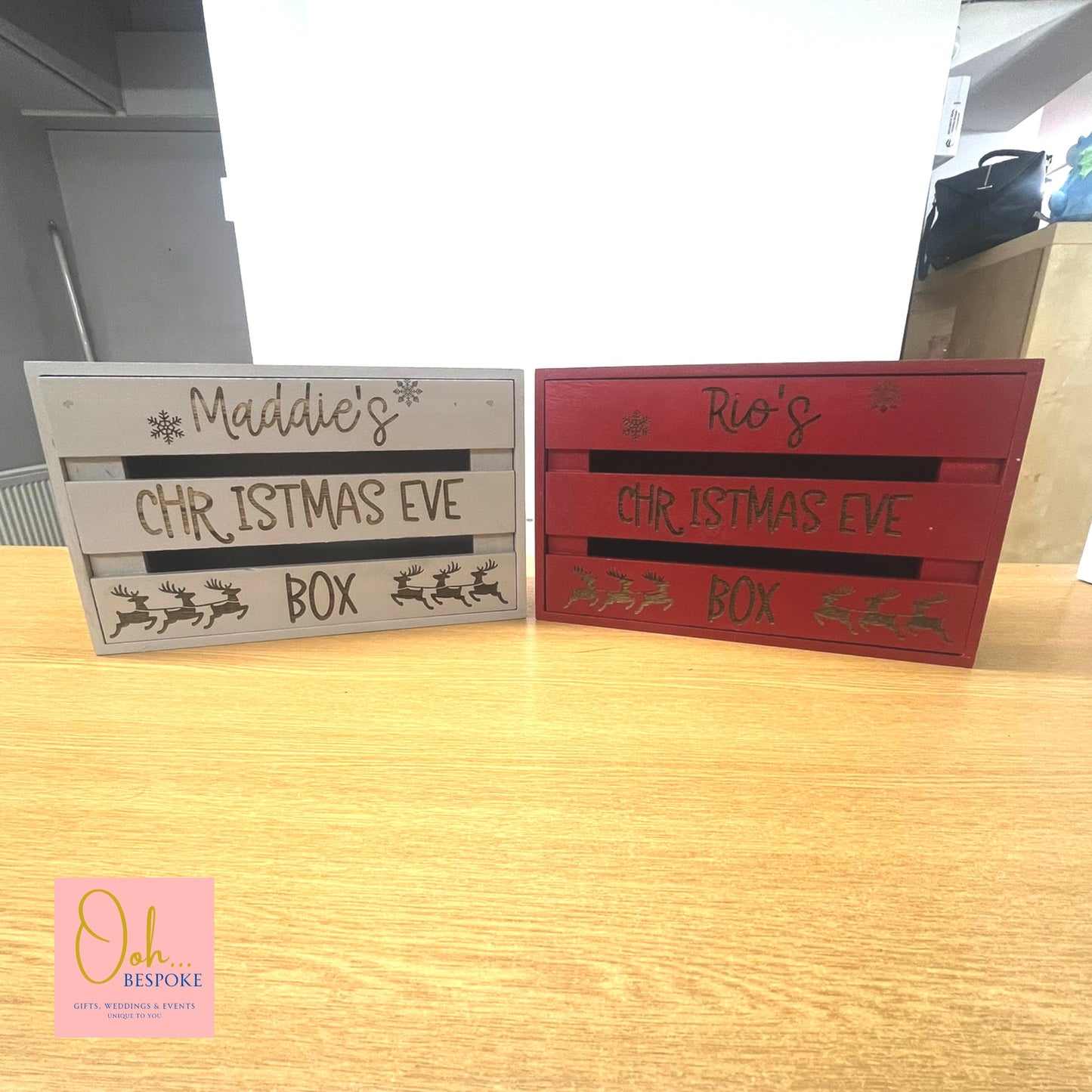 Personalised Wooden Christmas Eve Box