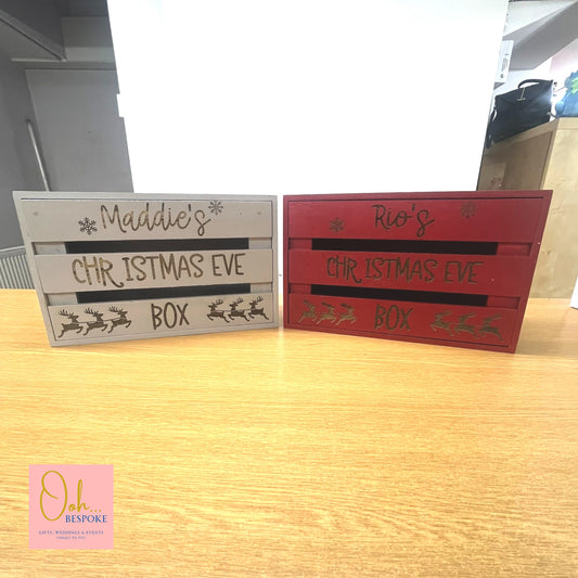 Personalised Wooden Christmas Eve Box