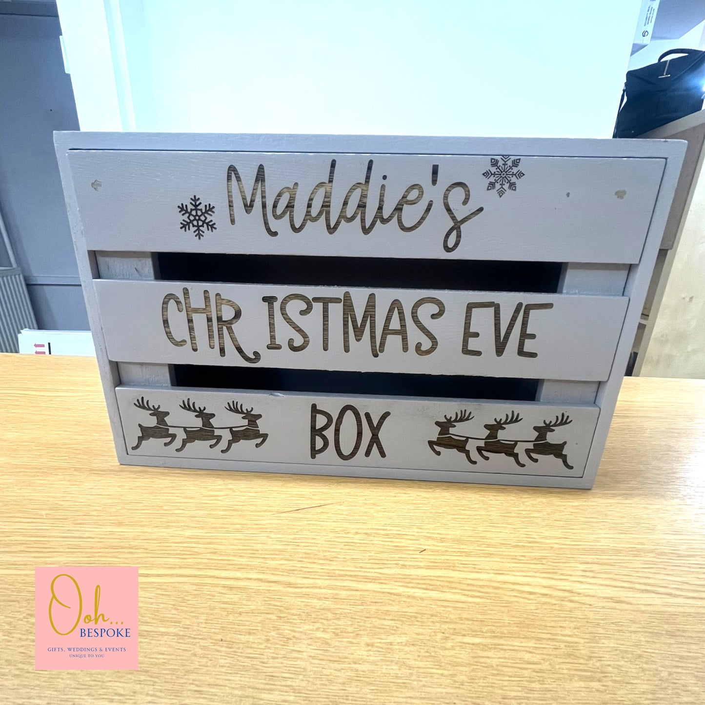 Personalised Wooden Christmas Eve Box