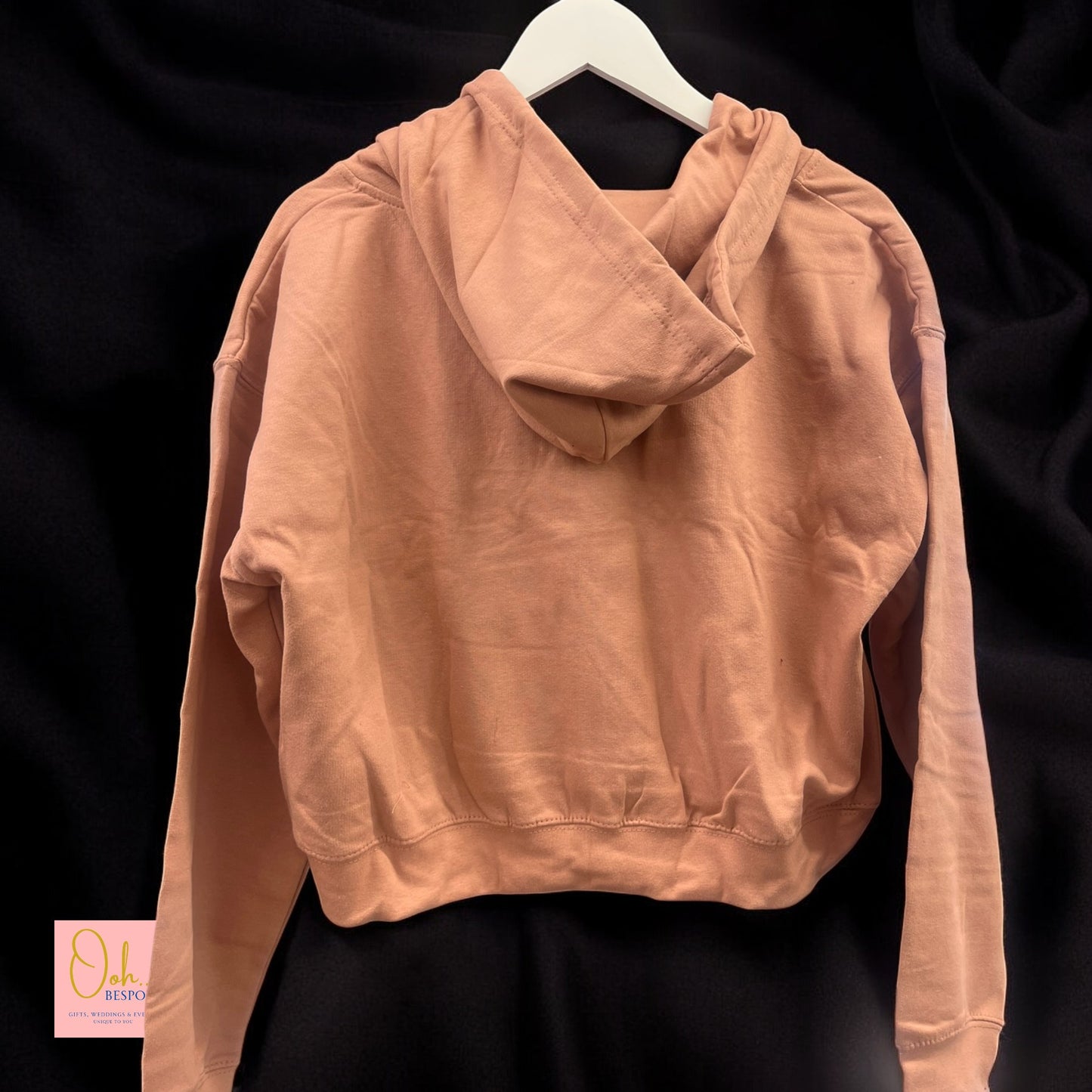 Personalised Cropped Zipped Hoodie