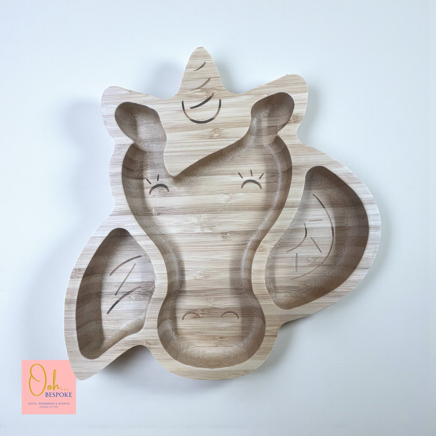 Personalised Christmas Bamboo Kids Plate