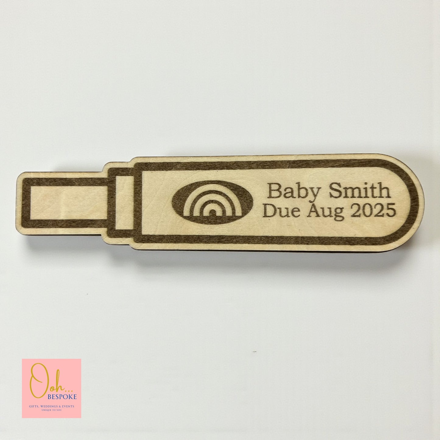 Pregnancy Test Laser Cut Announcement Reveal Keepsake