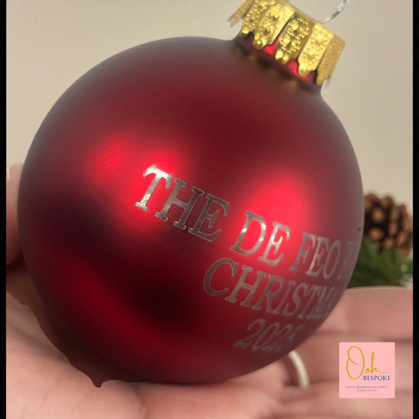 Personalised Glass Bauble