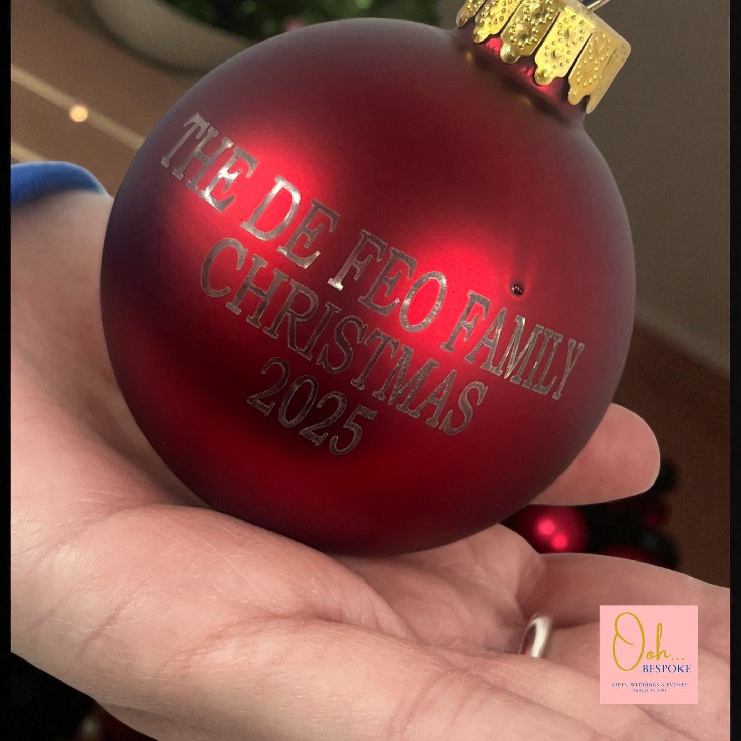 Personalised Glass Bauble