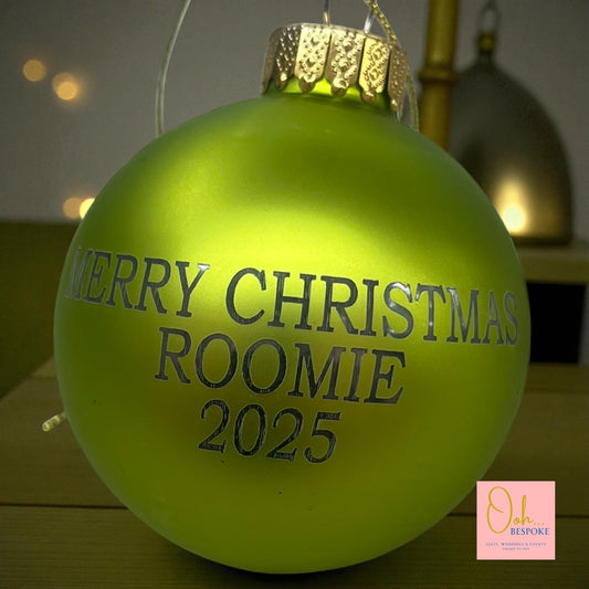 Personalised Glass Bauble