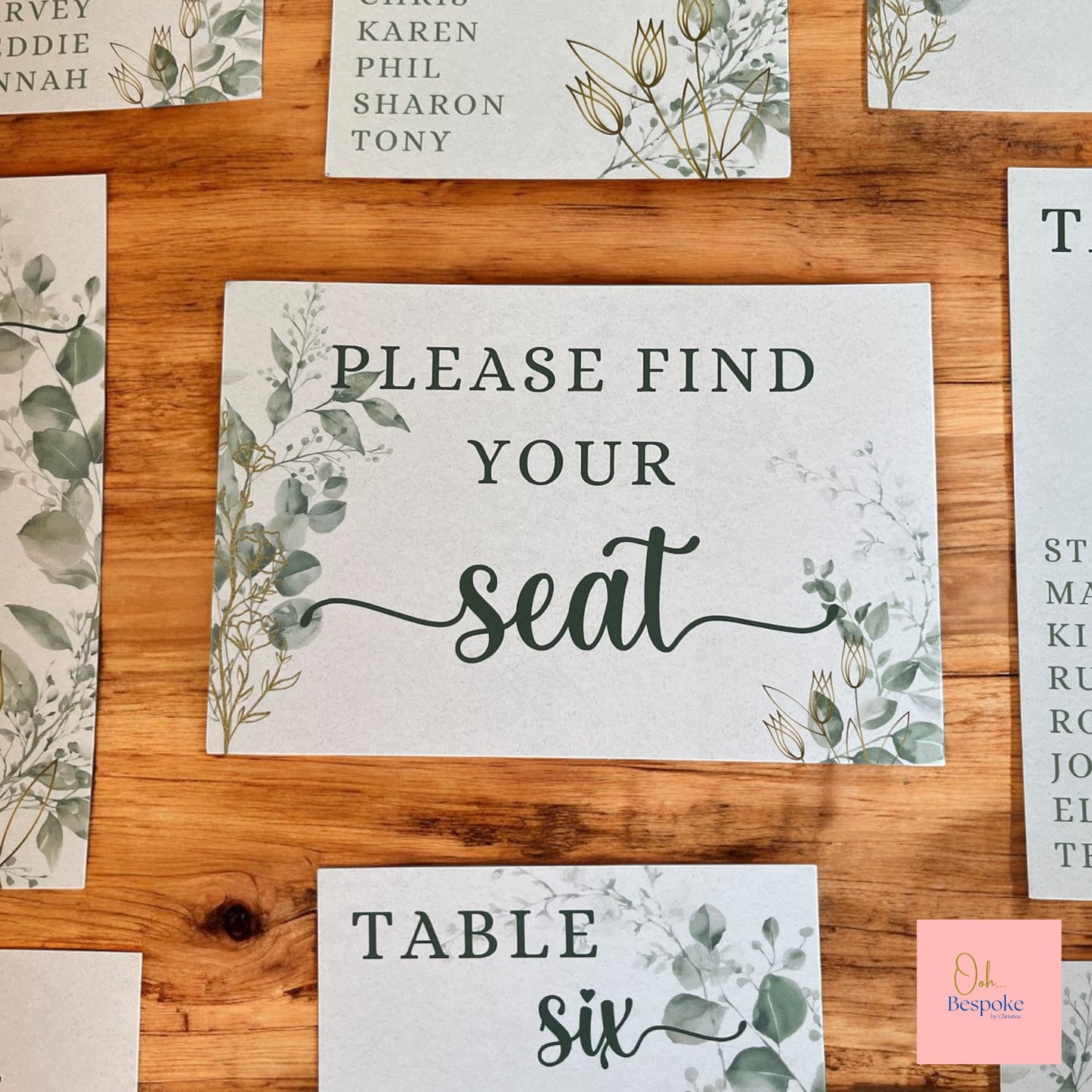 Table Plan Cards