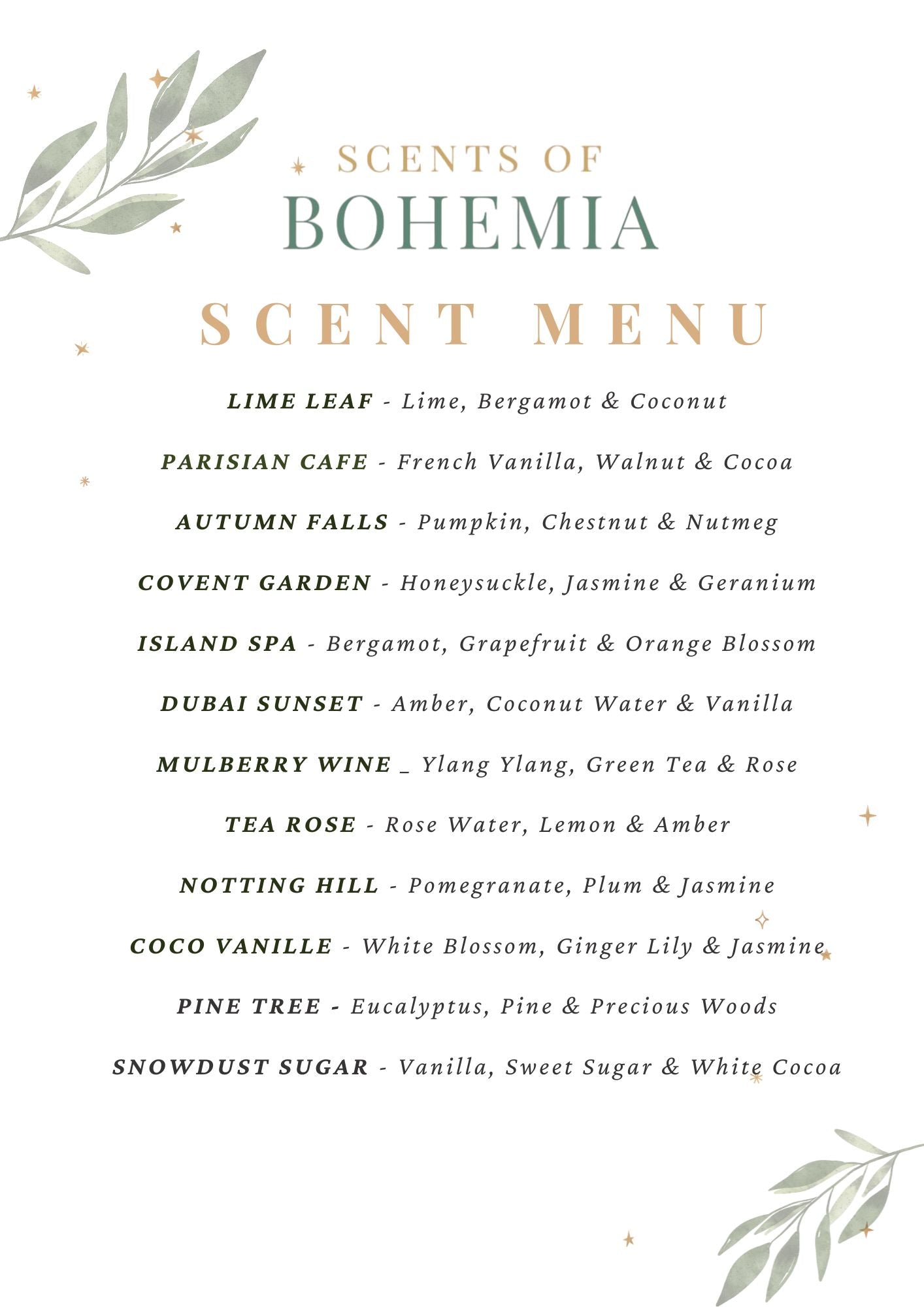 Scents of Bohemia by Brides of Bohemia Candles & Wax Melts