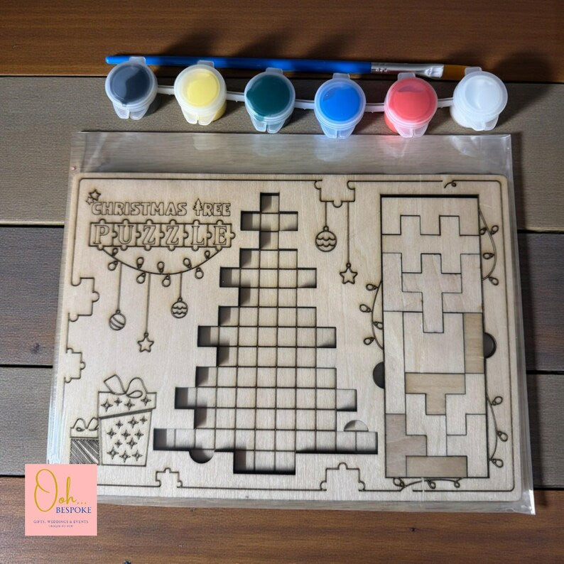 Paint Your Own Wooden Tetris Game
