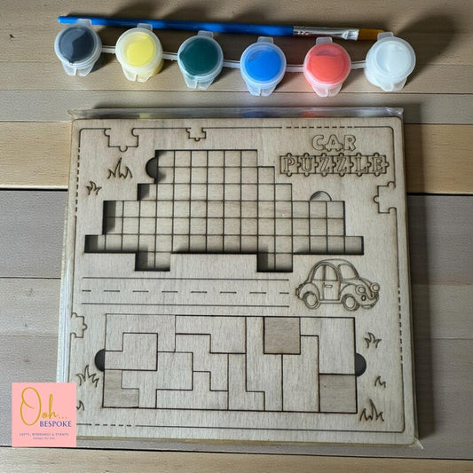 Paint Your Own Wooden Tetris Game