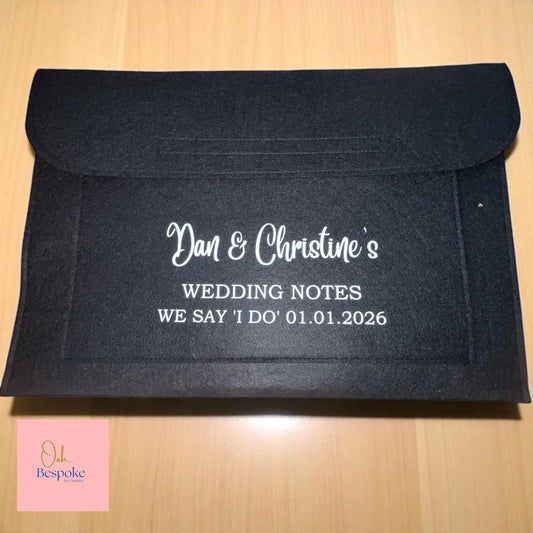 Personalised Felt Document Holder