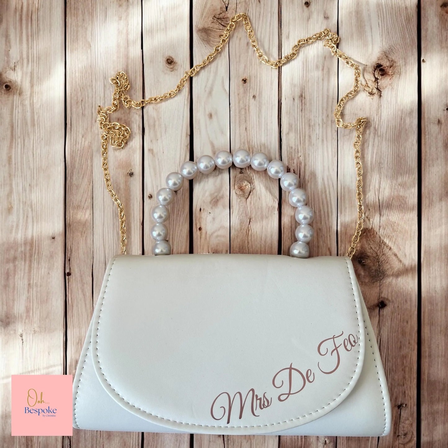 Personalised Bridal Magnetic Clutch/Shoulder Bag